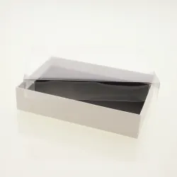 12 Choc Board Base & Clear Lid; White